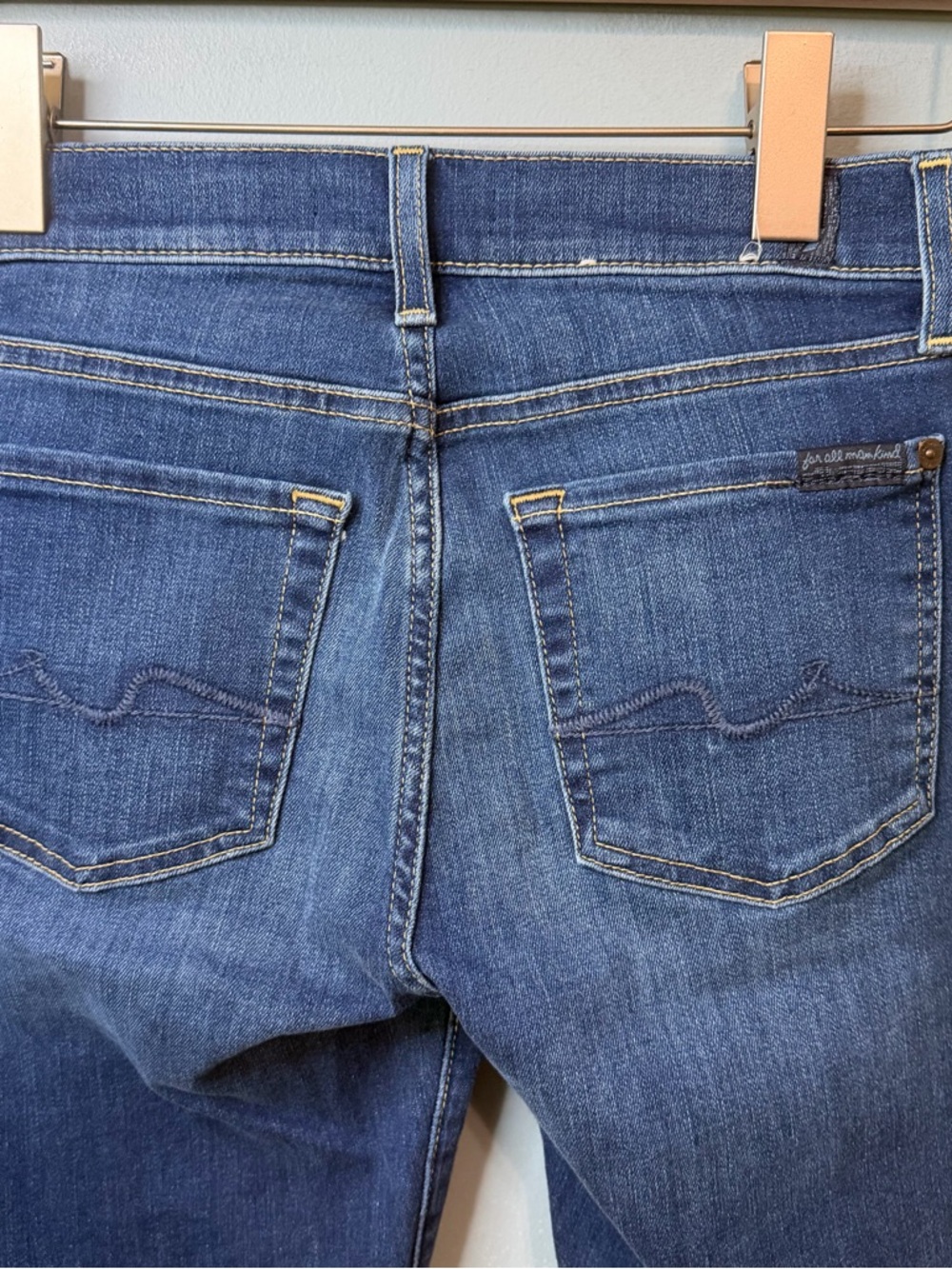 7 For All Mankind Ankle Gwenevere Mid Rise Skinny Jeans – Size 25 (26X26.5) - Picture 8 of 16